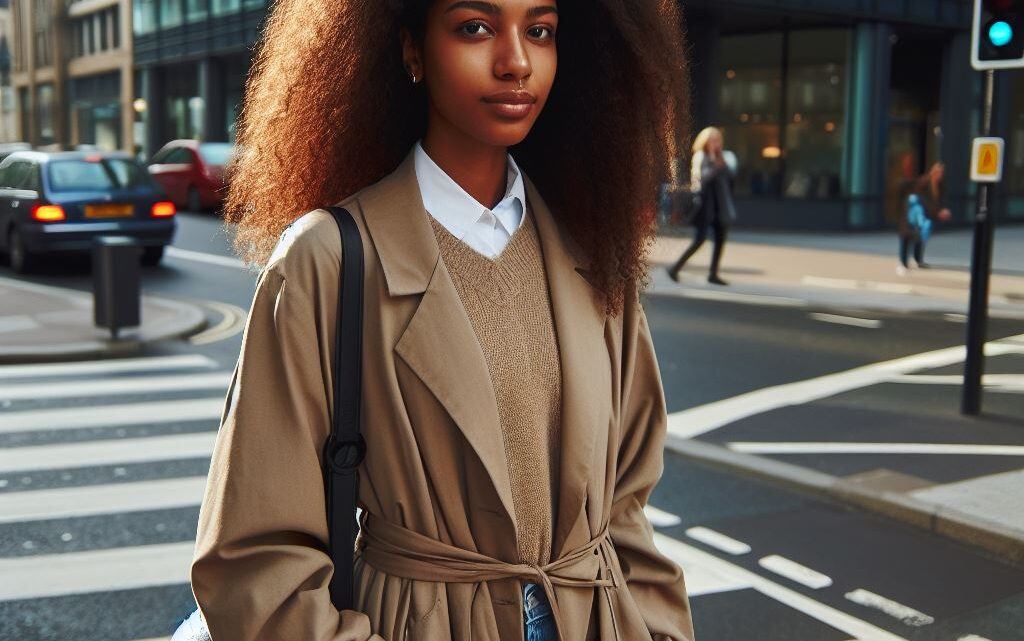 Girl standing at a crossroads